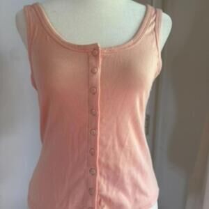 Gap Pink button down crop tank.